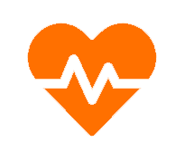 orange heart rate icon