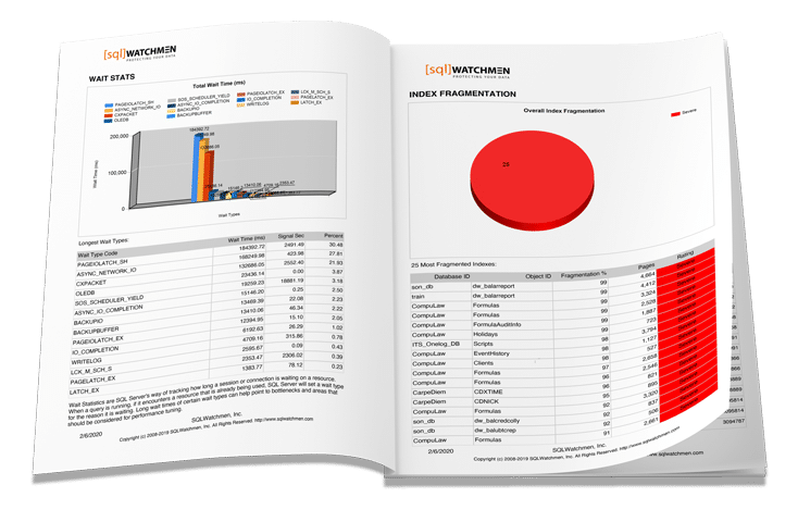 SQL Watchmen health check stats booklet